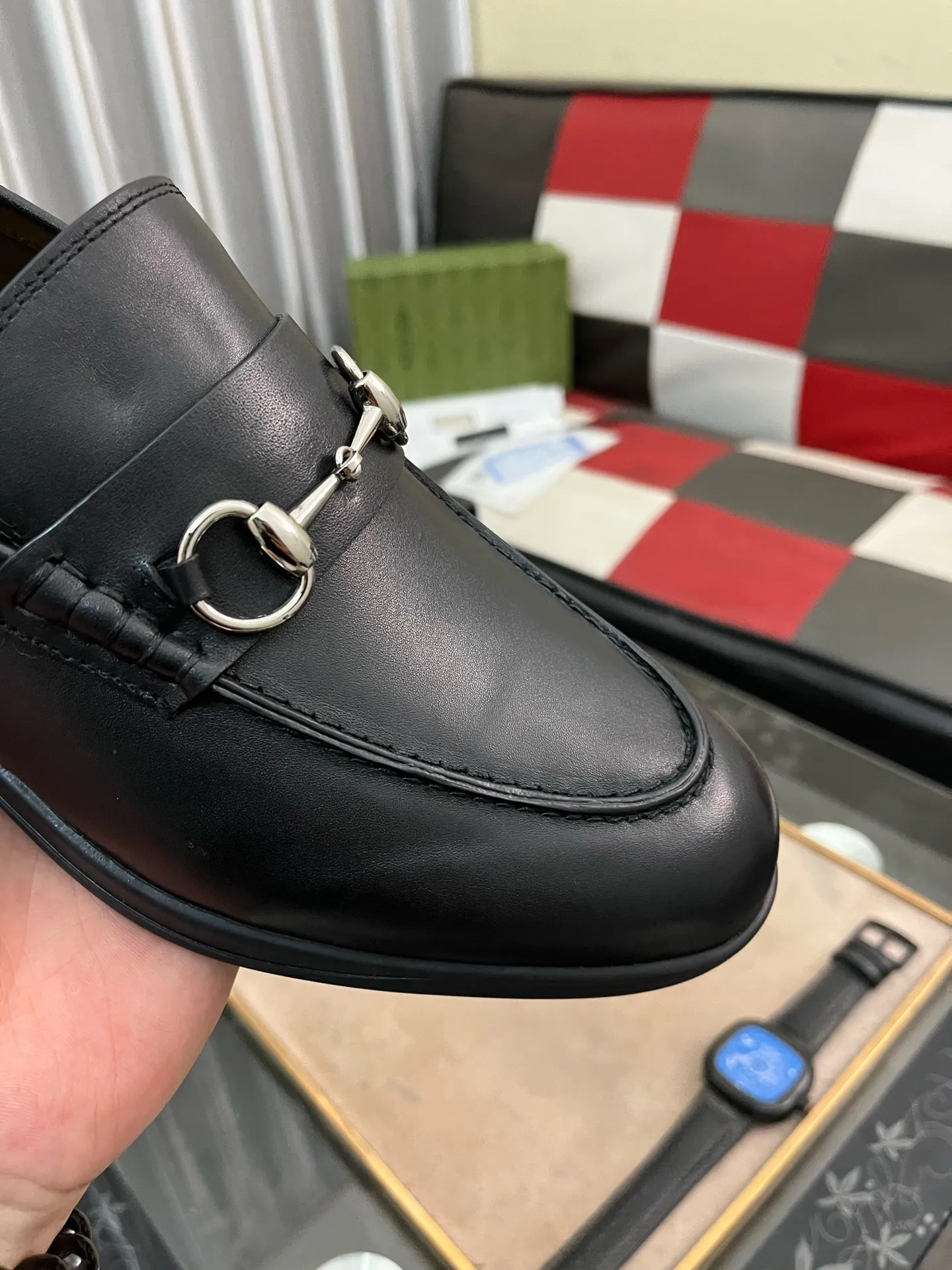 Men's shoes 💰540⌚️⌚️【GUCCi】Original frosted calfskin, water-dyed cowhide lining, original outsole, men's and women's fashion, formal casual leather shoes, slip-on men's and women's shoes series, young fashion, European and American trends, British style, casual matching, comfortable feet, standard code: men's size 38-443️⃣Colors available